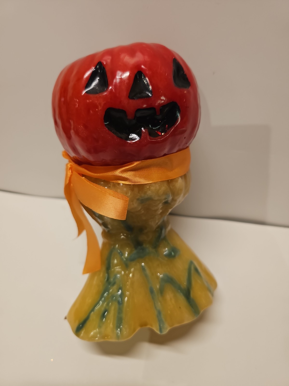 Vintage Northern Lites Candle Co Halloween Pumpkin Scarecrow Wax Candle 7