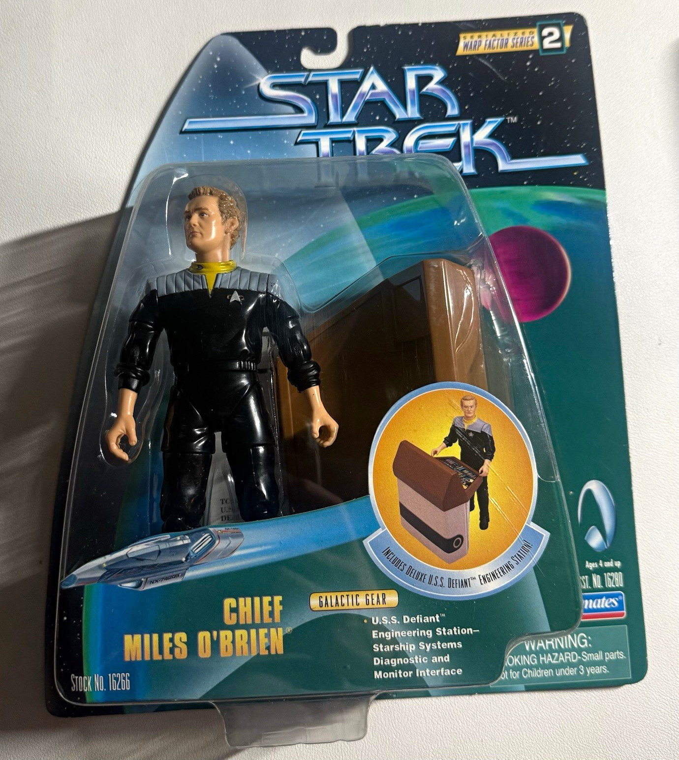 Playmates Star Trek DS9 Miles O\'Brien Warp Factor Series 2 EXTREMELY RARE 000000