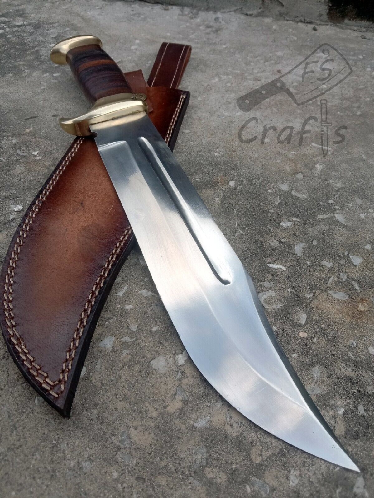 16'' Outback Bowie Knife Custom Handmade Hunting Survival Crocodile Dundee Knife
