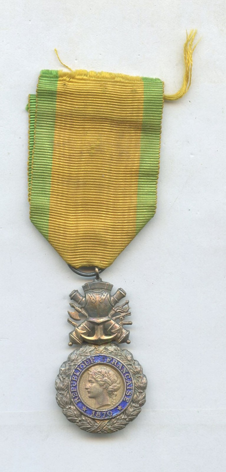 WWI WW1 France FRENCH MEDAL Medaille Militaire Shows Wear ENAMEL LOSS #2