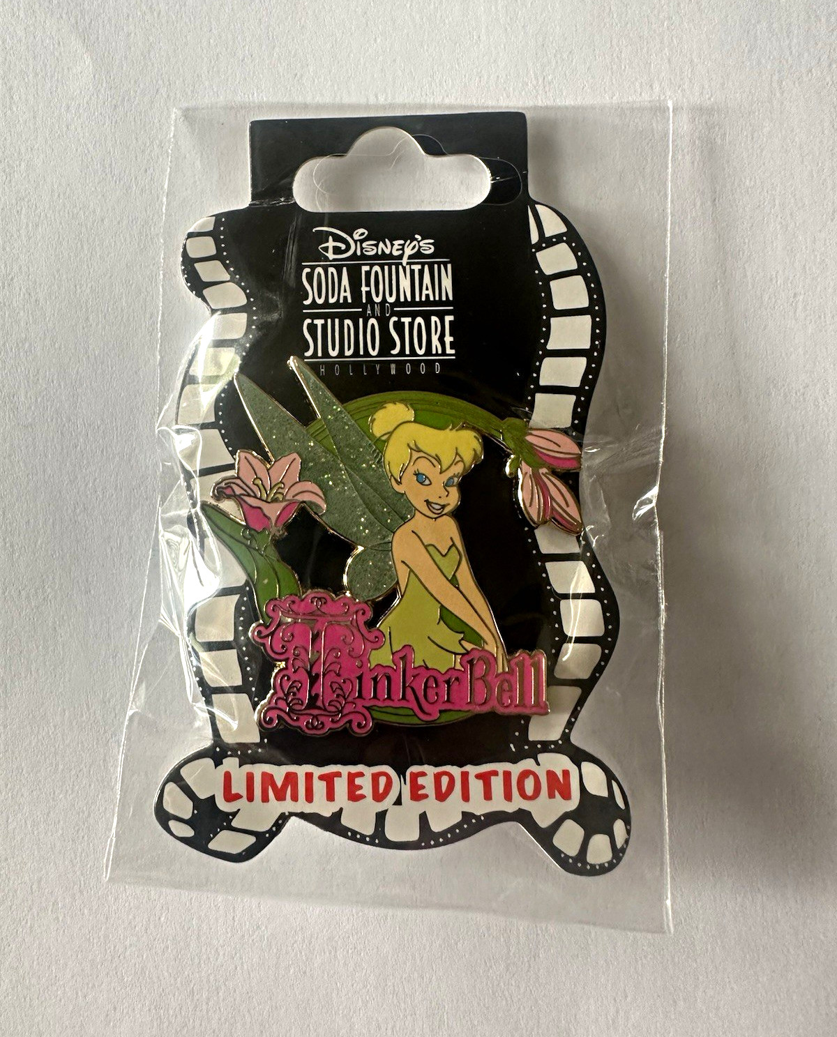 Disney Tinker Bell Glitter Limited Edition Pin - Soda Fountain Hollywood