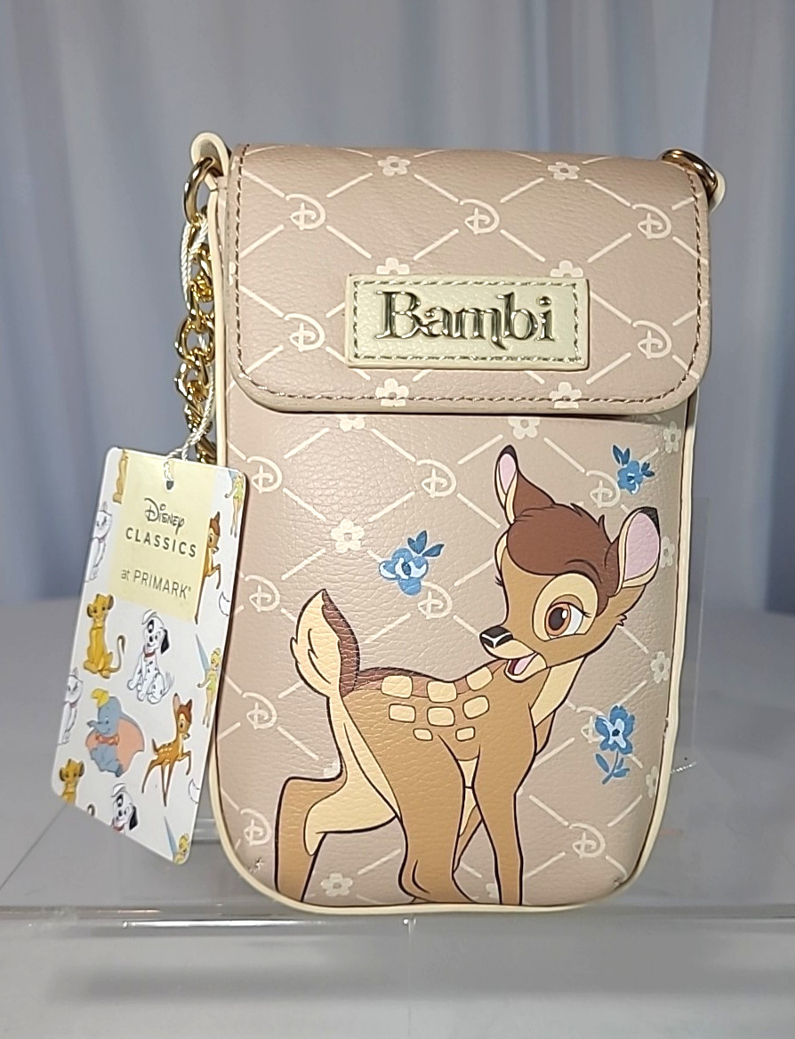 Bambi Crossbody Bag Cell Phone Holder Primark   NEW Wallt Disney 