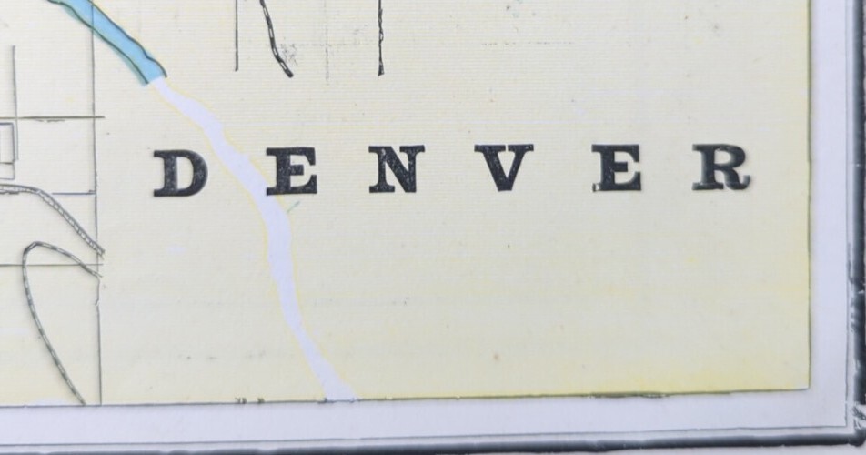 Vintage 1896 DENVER COLORADO Map 14