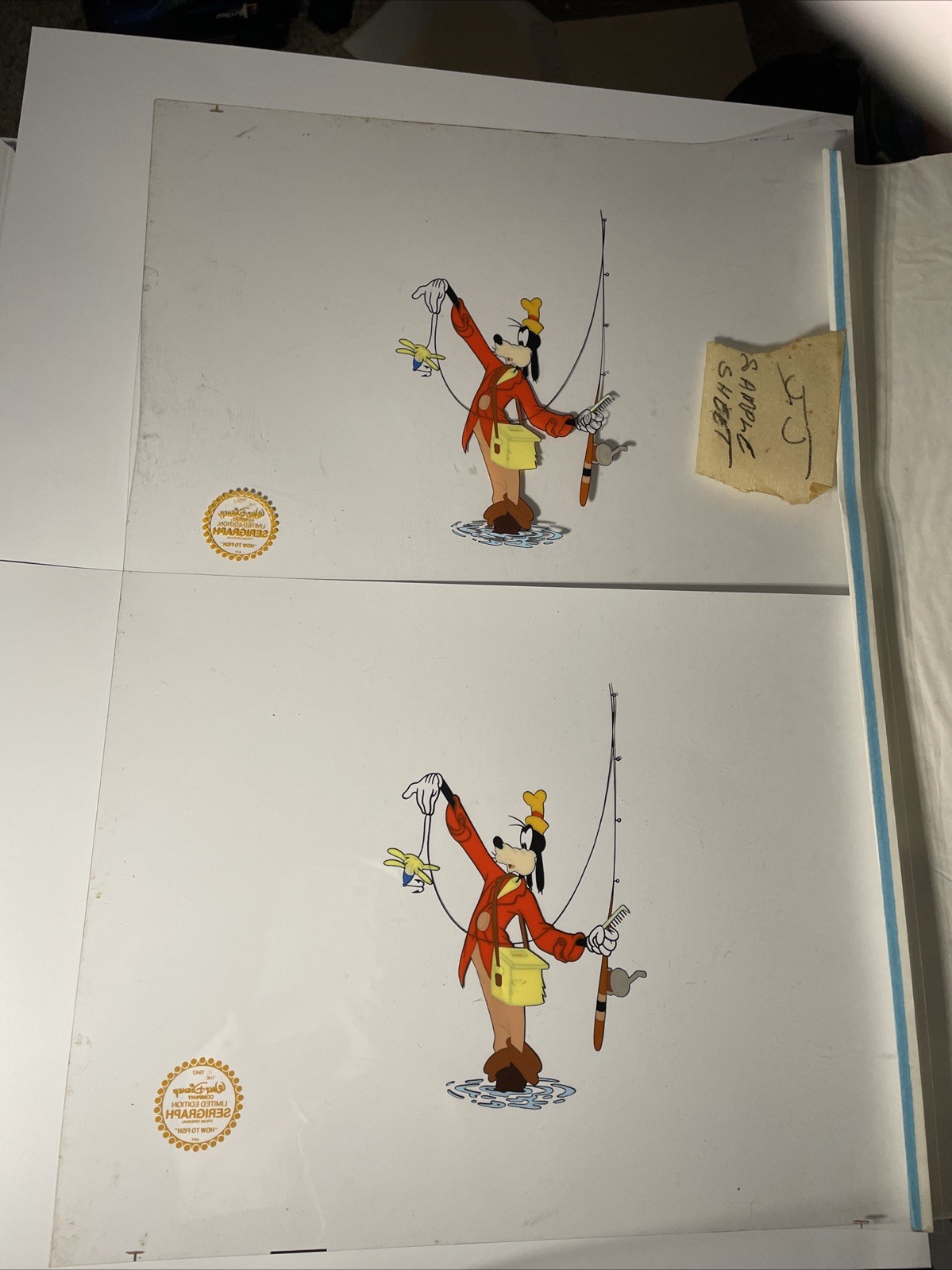 WALT DISNEY Animation Cels Limited Edition  Sericel art Movie GOOFY Vintage X1