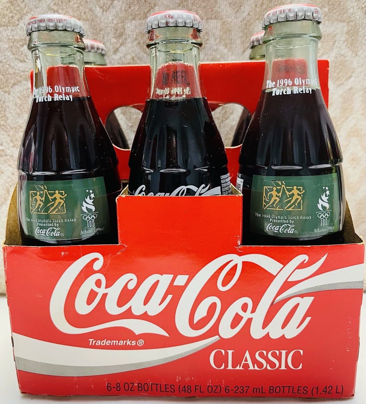 1996 Coca Cola® Classic Olympic Games Atlanta 100 Years 6-Pack 8-ounce Bottles
