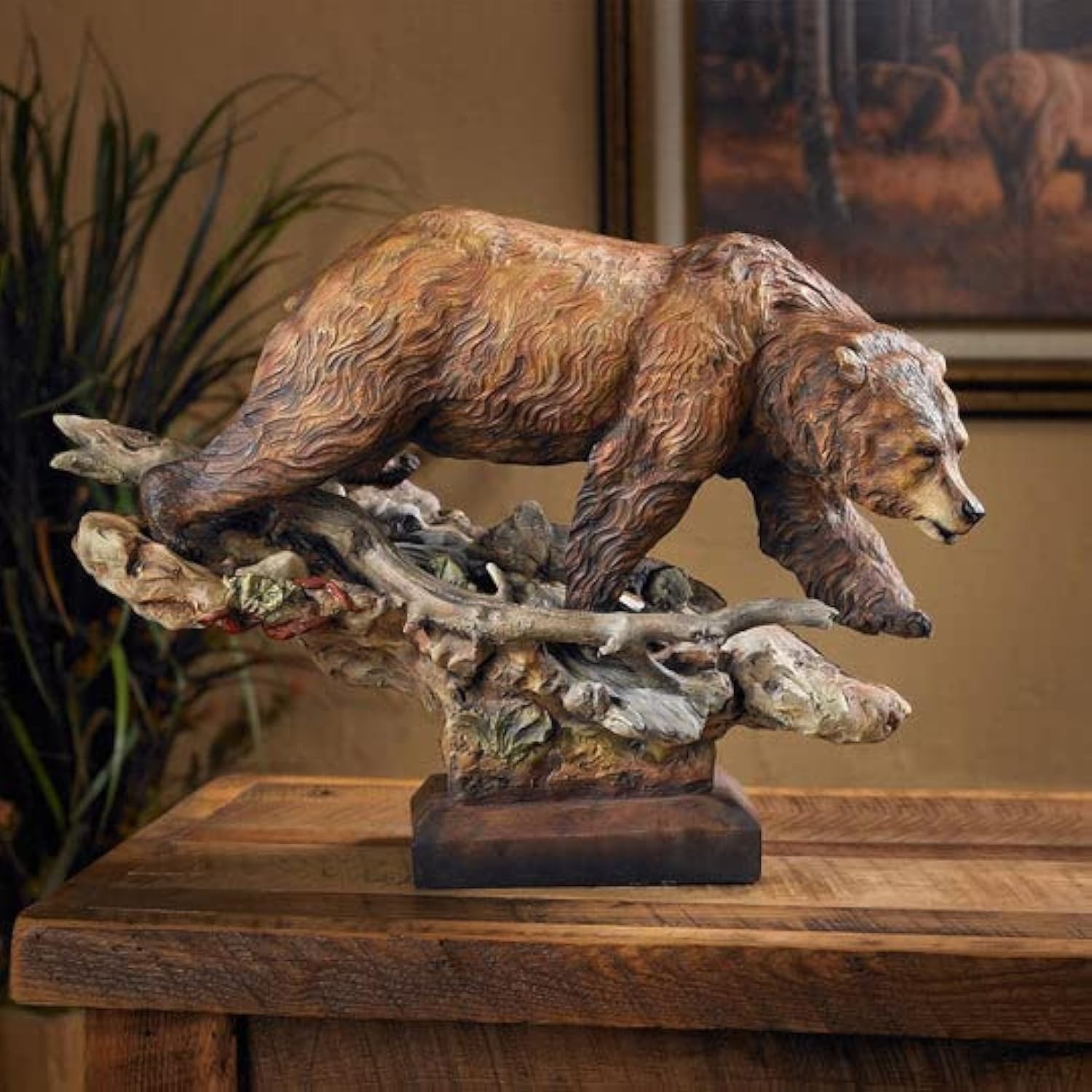 Wild Wings Taking The Lead - Bear Sculpture by Danny Edwards, Brown