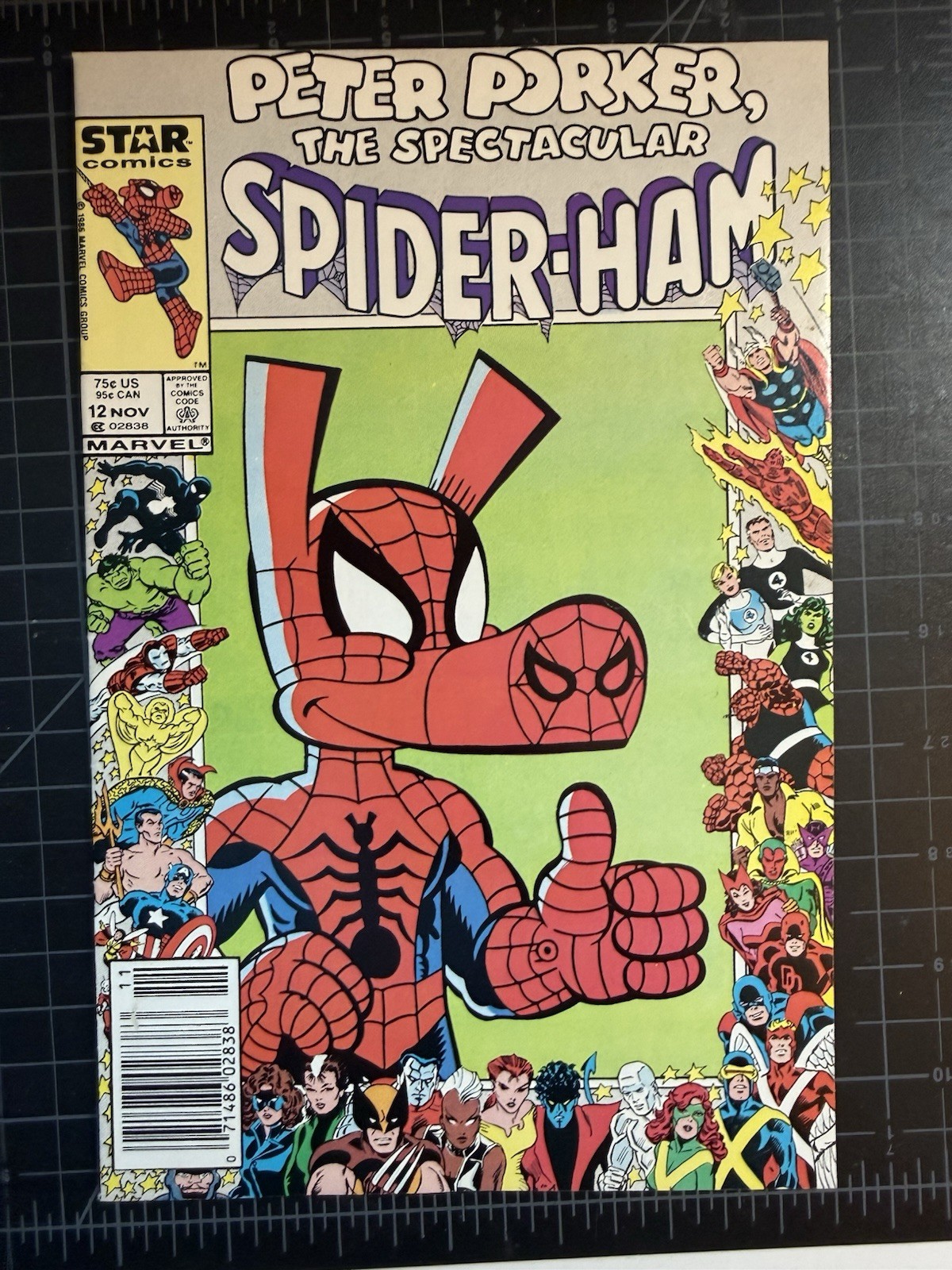 Peter Porker The Spectacular Spider-Ham #12 VF- 1986 25th Anniversary Cover 