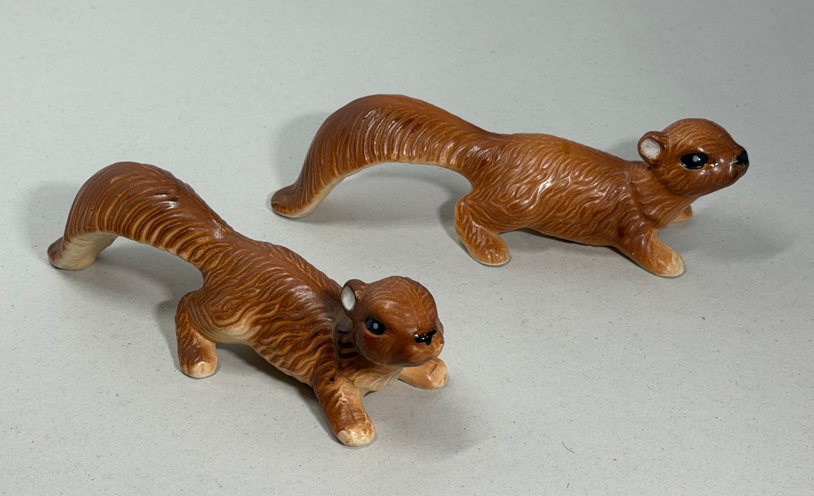 Vintage Ceramic Squirrel Wall Climbers Set of 2 Made in Japan EUC