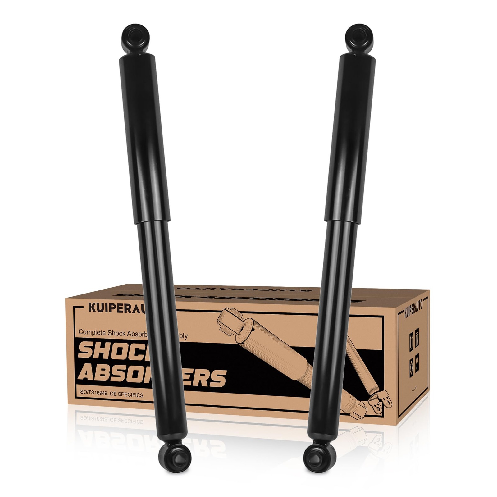 KUIPERAUTO Rear Shock Absorbers Struts for 2004-2015 Nissan Titan 4WD (2PCS)