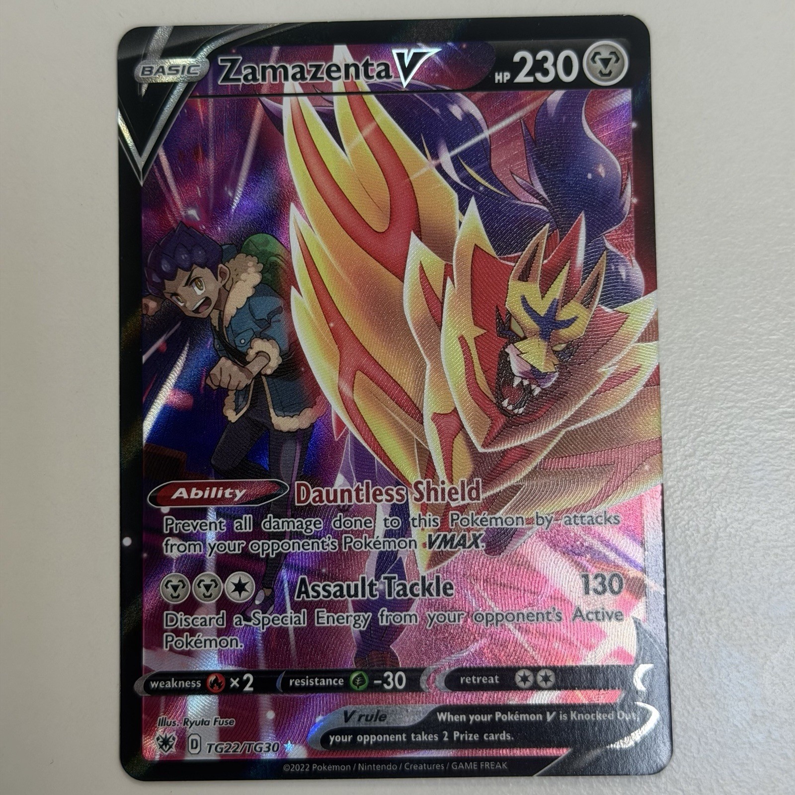 Pokémon TCG Zamazenta V TG22/TG30 NM