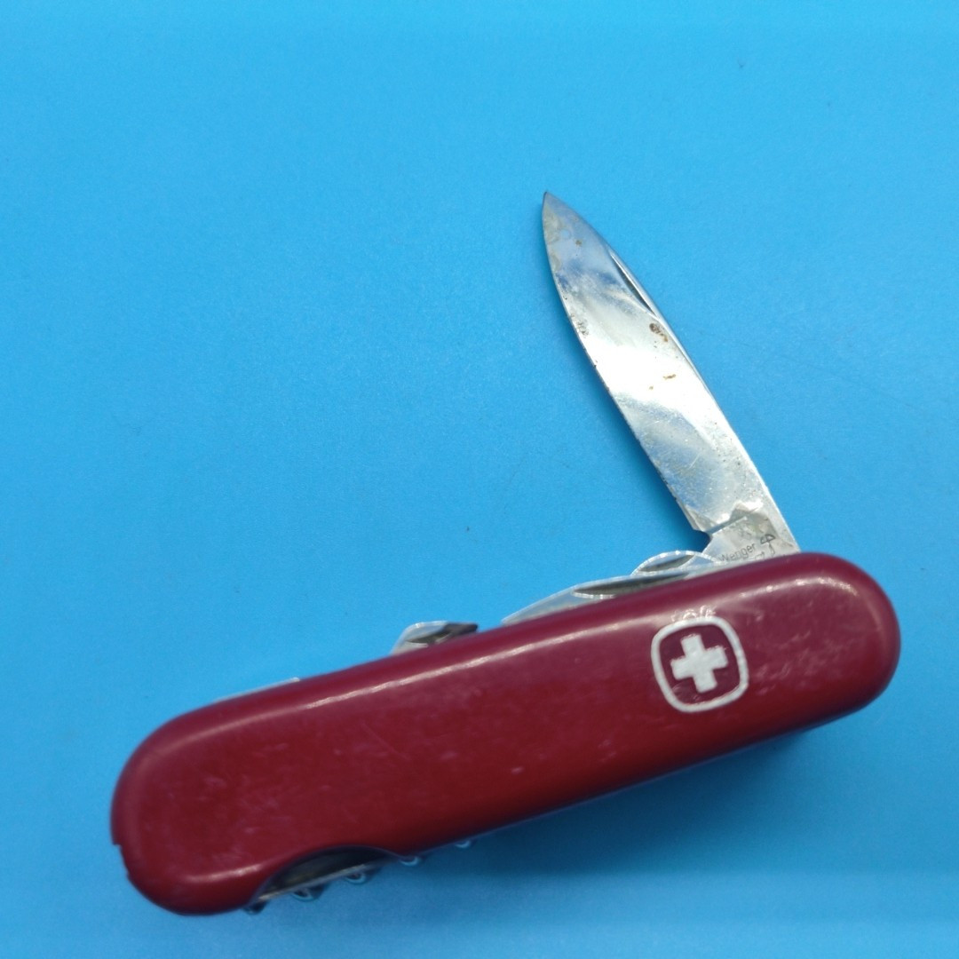 Vintage Estate Wenger Swiss Army Pocket Knife Monarch Used 0216 