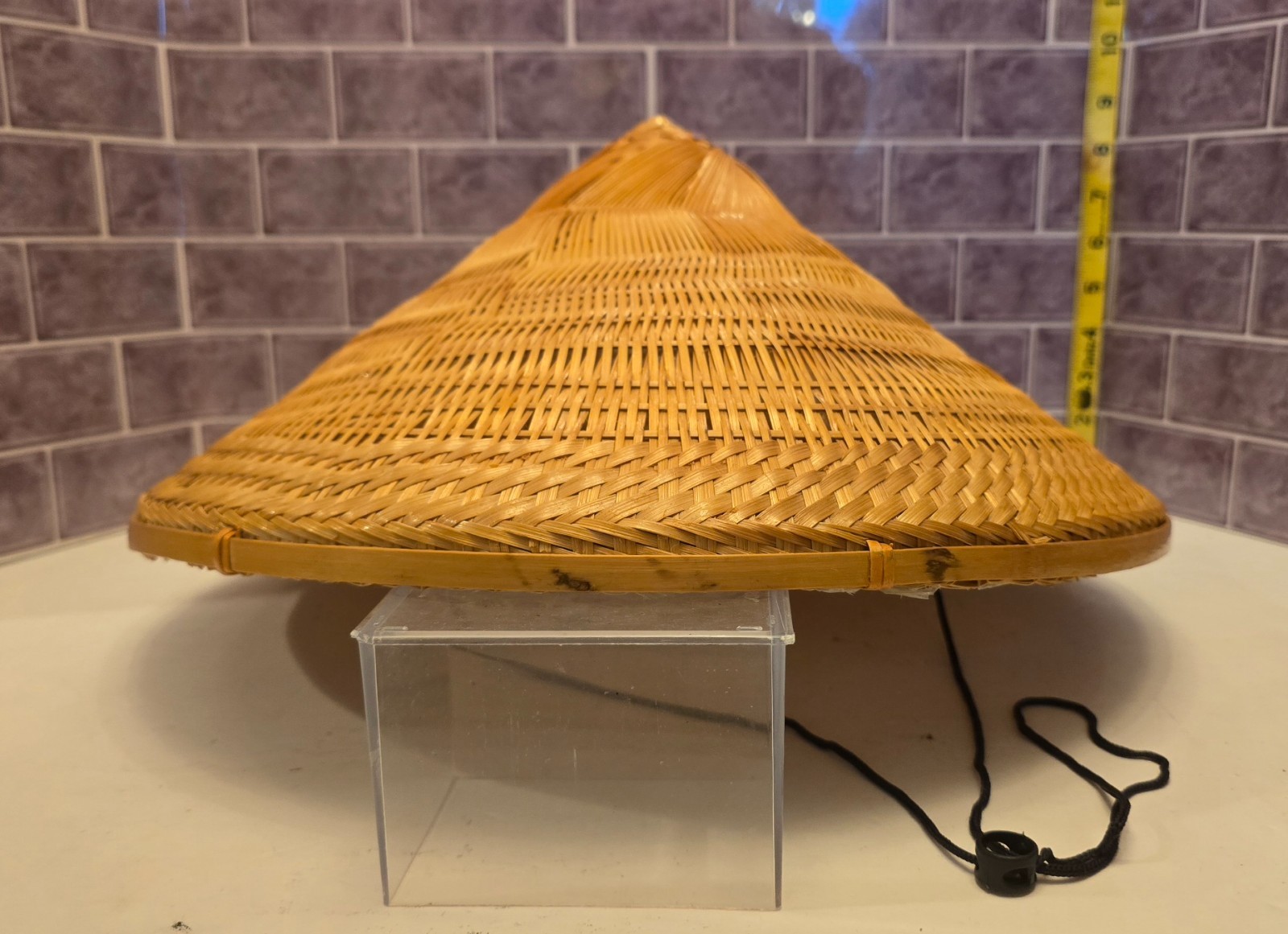 Vintage Bamboo Hand Woven Rice Paddy Hat