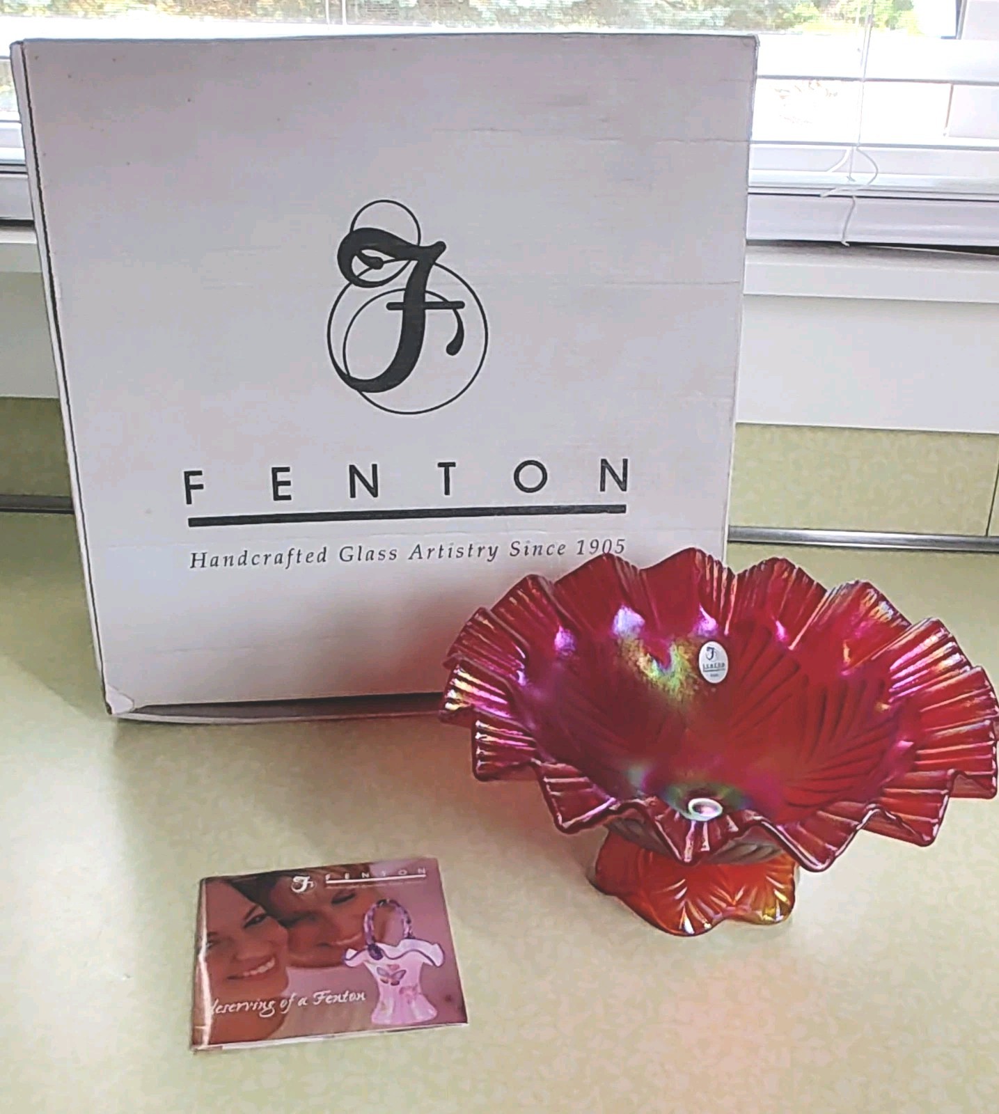 Vintage Fenton Ruby Red Glass Ruffled Compote Dish Pedestal Candy Bowl Trinkets Vintage Fenton Ruby Red Glass Ruffled Compote Dish Pedestal Candy Bowl Trinkets