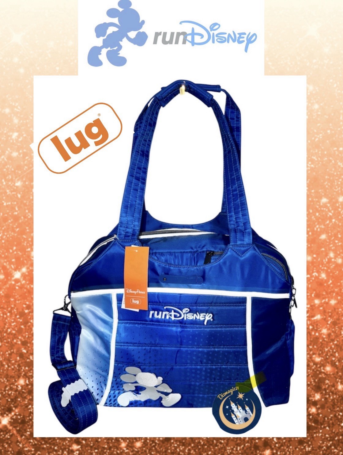 NWT 2026 Disney Parks RunDisney Pontoon Lug Carry-On Duffel Bag Luggage Mickey