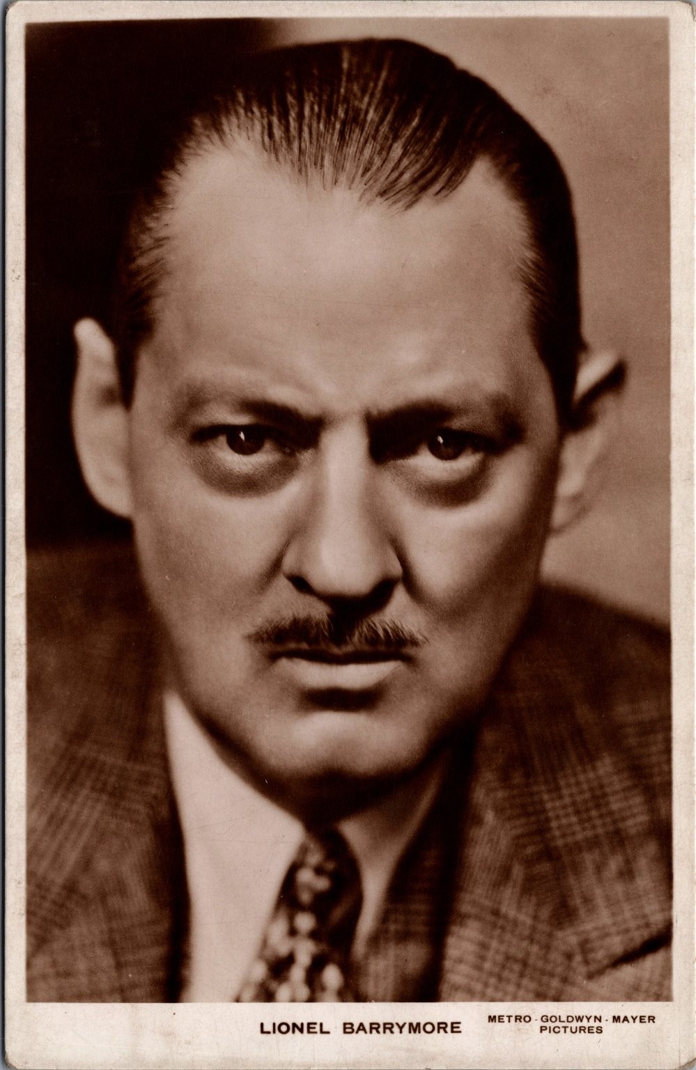 Lionel Barrymore MGM Real Photo Postcard British Production RPPC Actor
