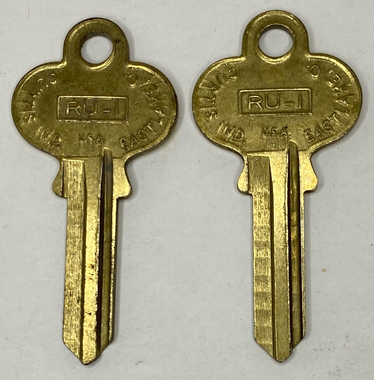 Original NOS Curtis Industries Authentic Key Blanks RU-1 Set of 2 - USA Made