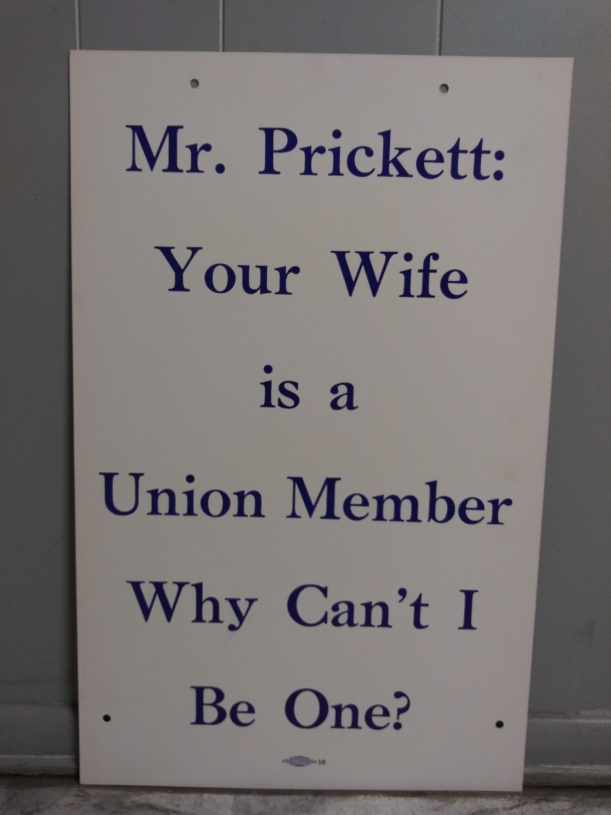 Vintage Picket Strike Sign Poster Pittsburgh 60\'s Letterpress Mr. Prickett #3