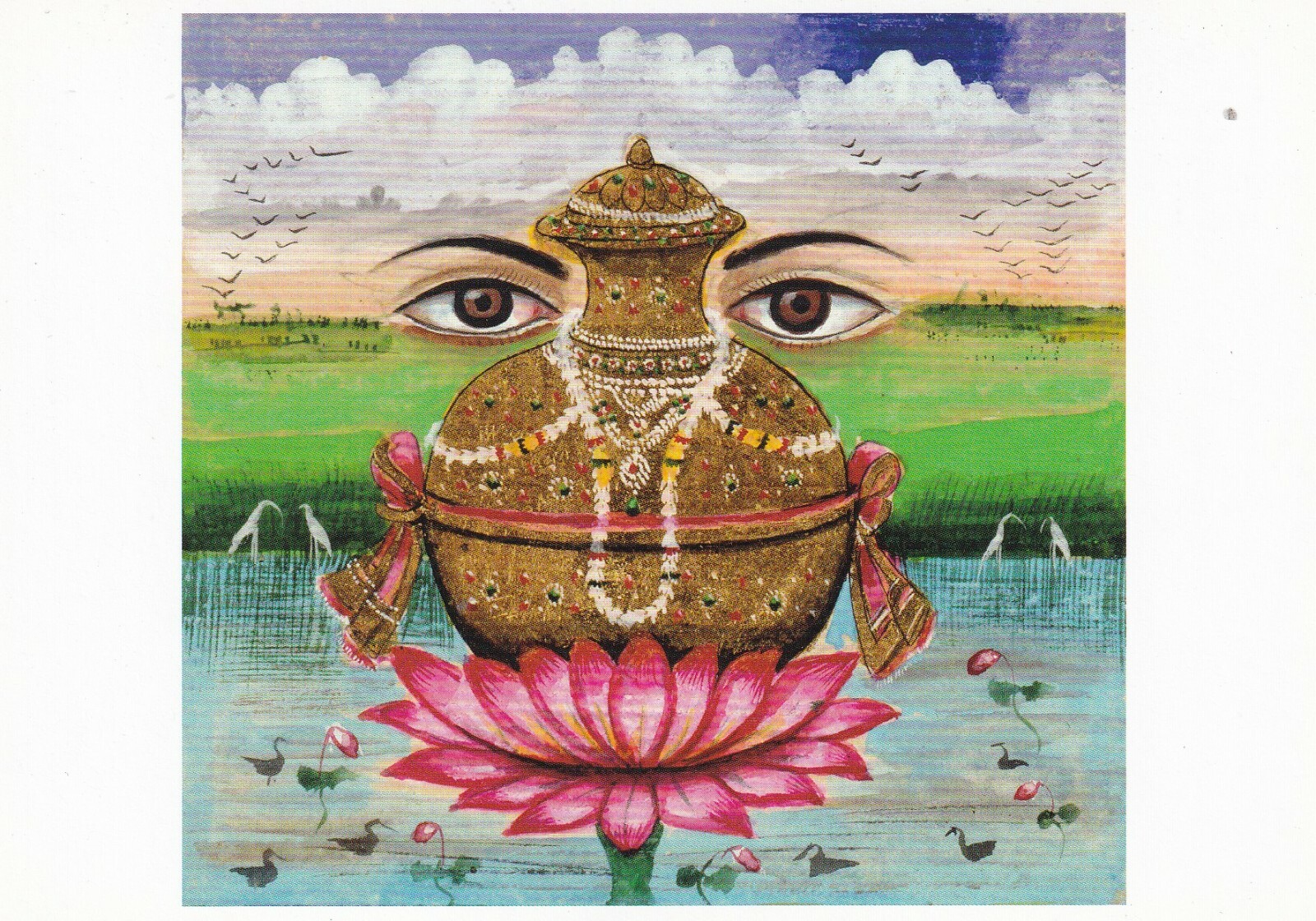 Vase of Plenty, Approx. 1900-1975, India --New POSTCARD