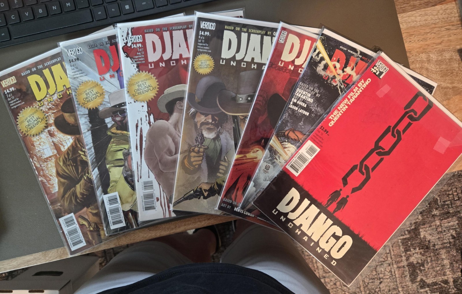 Django Unchained Comic Set 1-7 (2012) Origin First Appearance