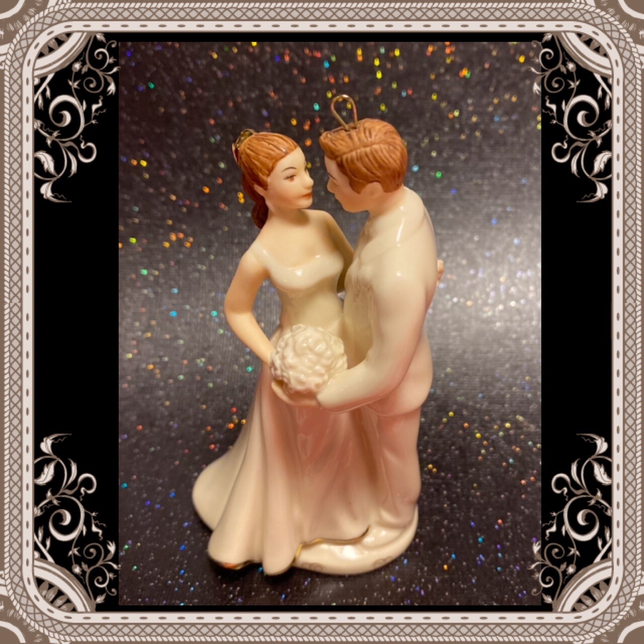 LENOX  Ornament Porcelain BRIDE & GROOM Wedding Cake Figure “ALWAYS & FOREVER”❤️