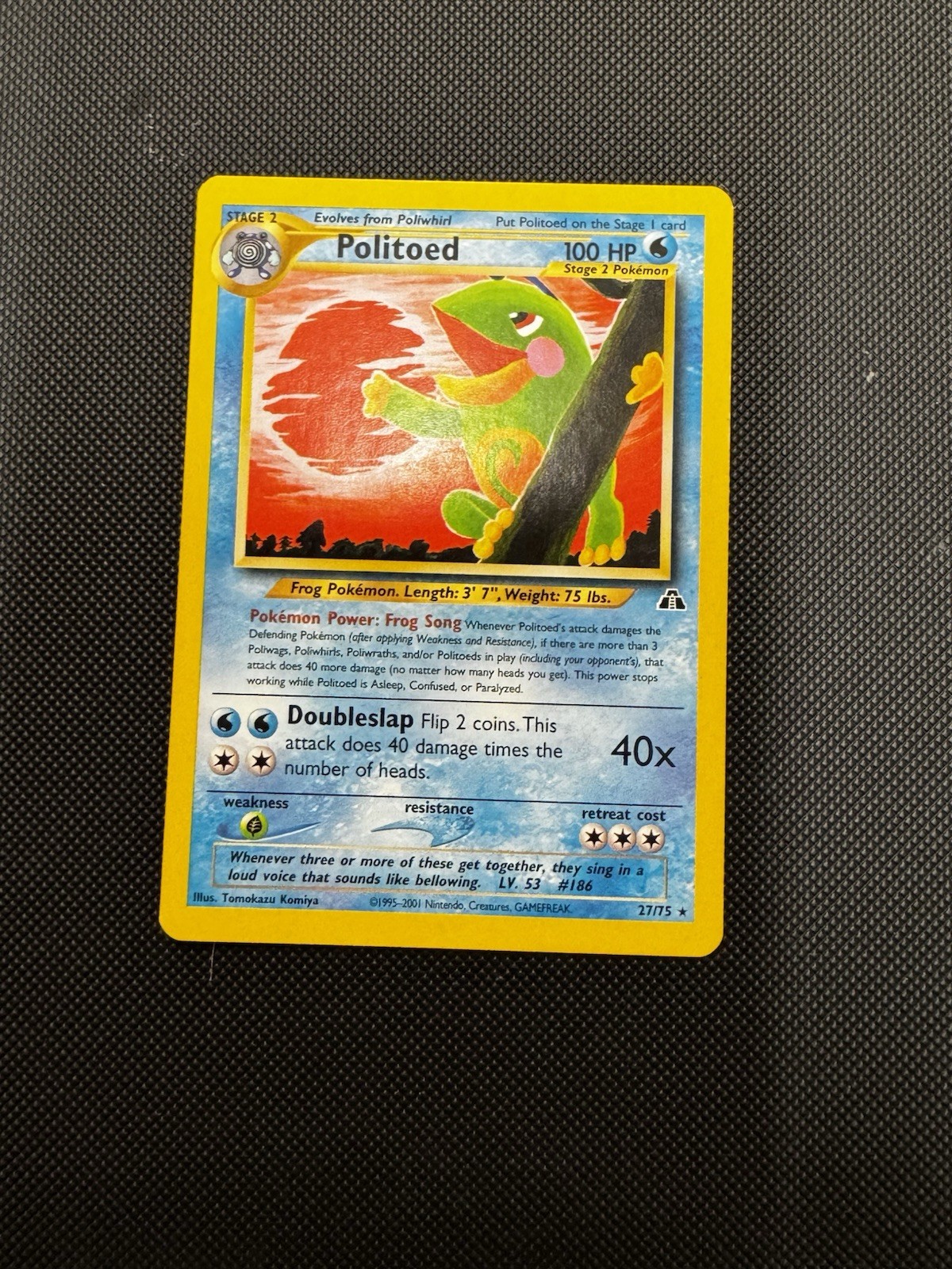 Politoed 27/75 Rare Neo Discovery Pokemon Near Mint 