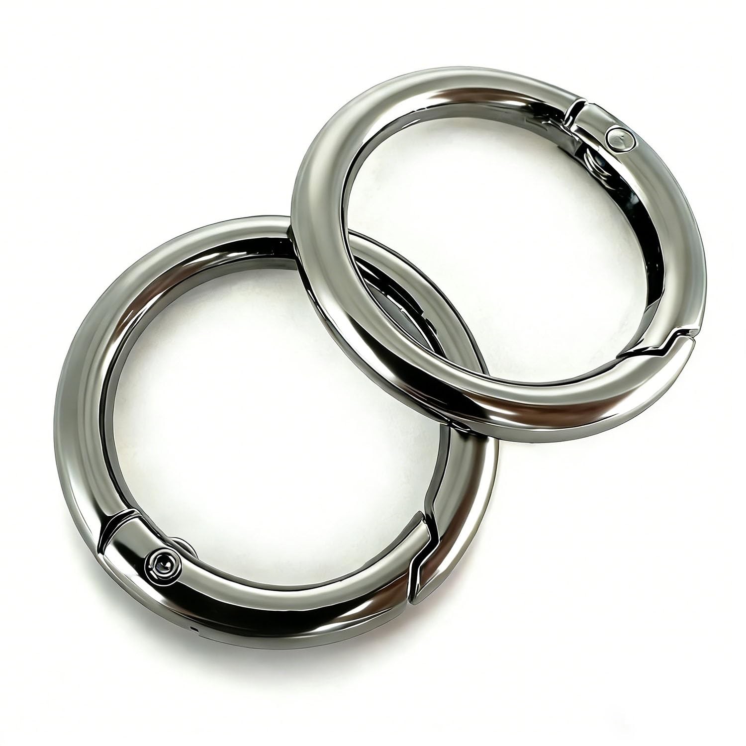 20 Pack Metal Key Ring Clips Round Carabiner Keychain Rings Black 1 Inch 20 Pack Metal Key Ring Clips Round Carabiner Keychain Rings Black 1 Inch