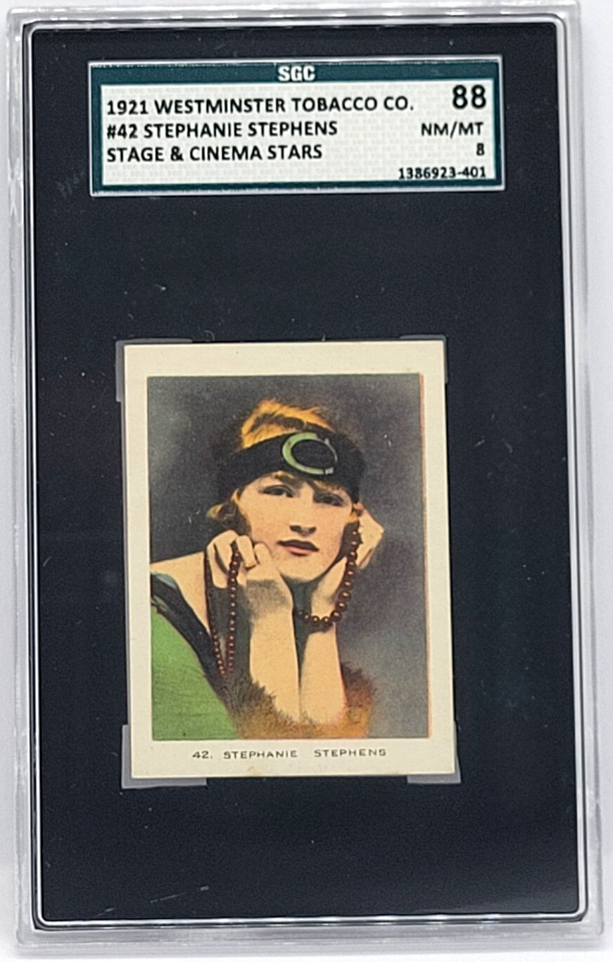 1921 Westminster Tobacco Co Stage & Cinema Stars #42 Stephanie Stephens SGC 8