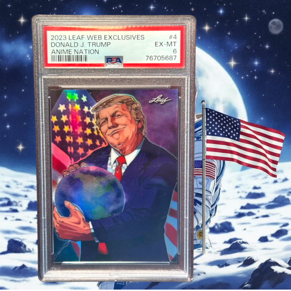 2023 LEAF WEB EXCLUSIVES #4 DONALD TRUMP ANIME NATION 42/170 PSA 6 EX-MT RARE