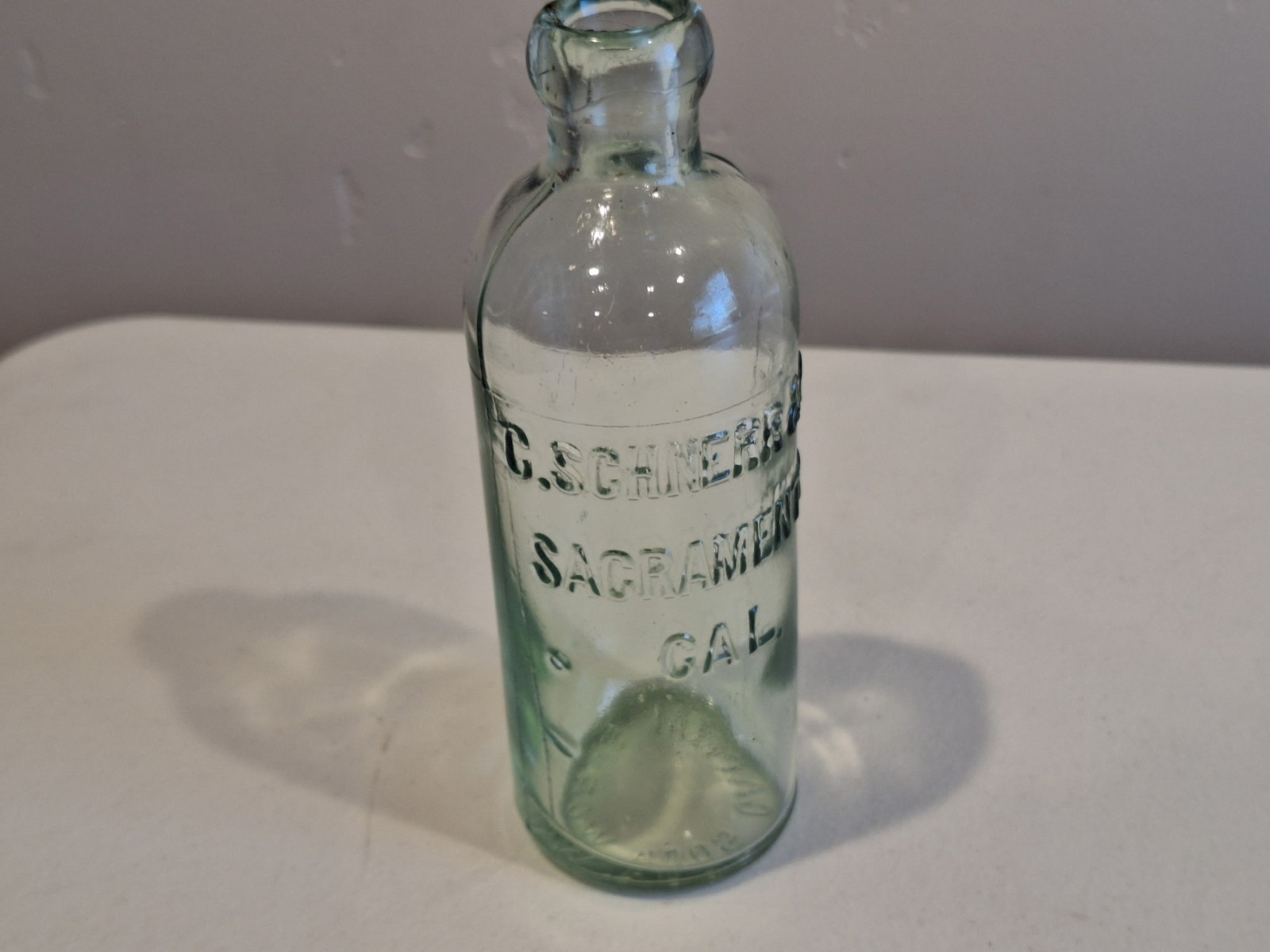 VINTAGE ANTIQUE C. SCHNERR & CO SACRAMENTO  WESTERN BOTTLE HUTCHINSON