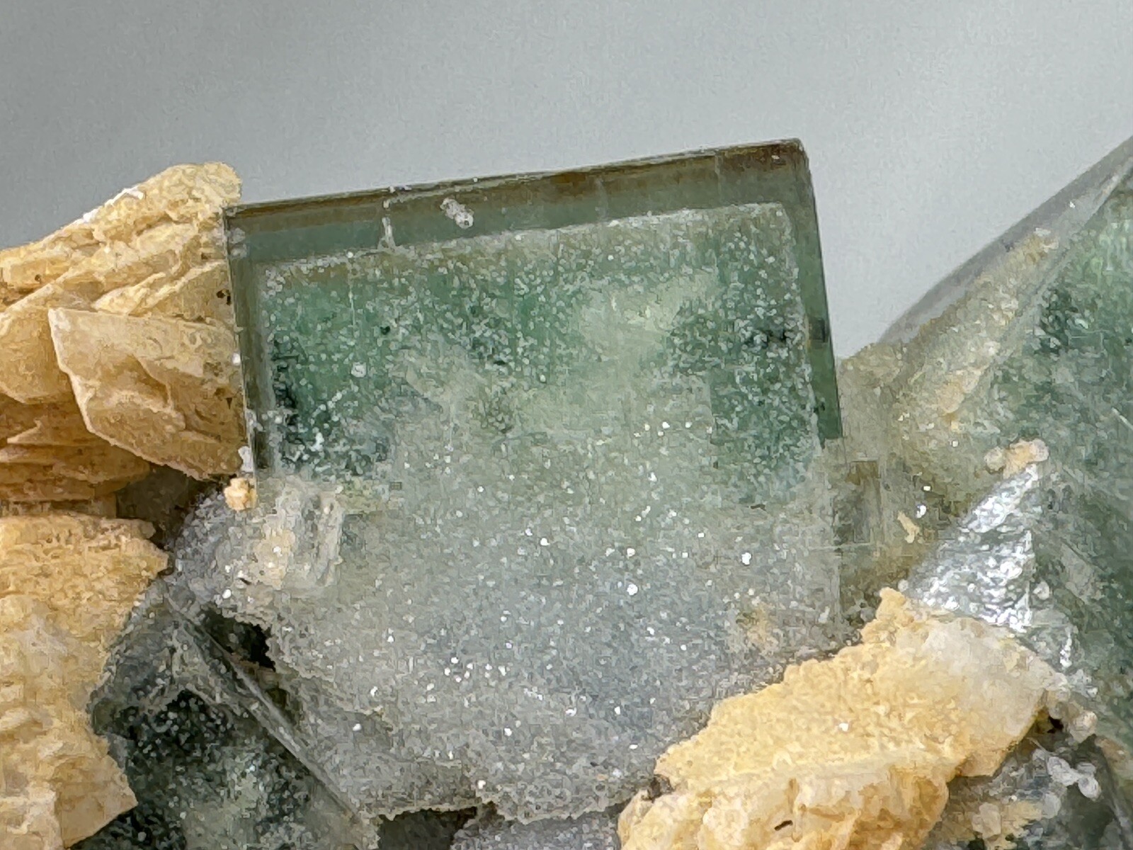 FLUORITE (GLASS CLEAR edged cubes) *El Hammam, Khemisset Province, Morocco* FLUORITE (GLASS CLEAR edged cubes) *El Hammam, Khemisset Province, Morocco*