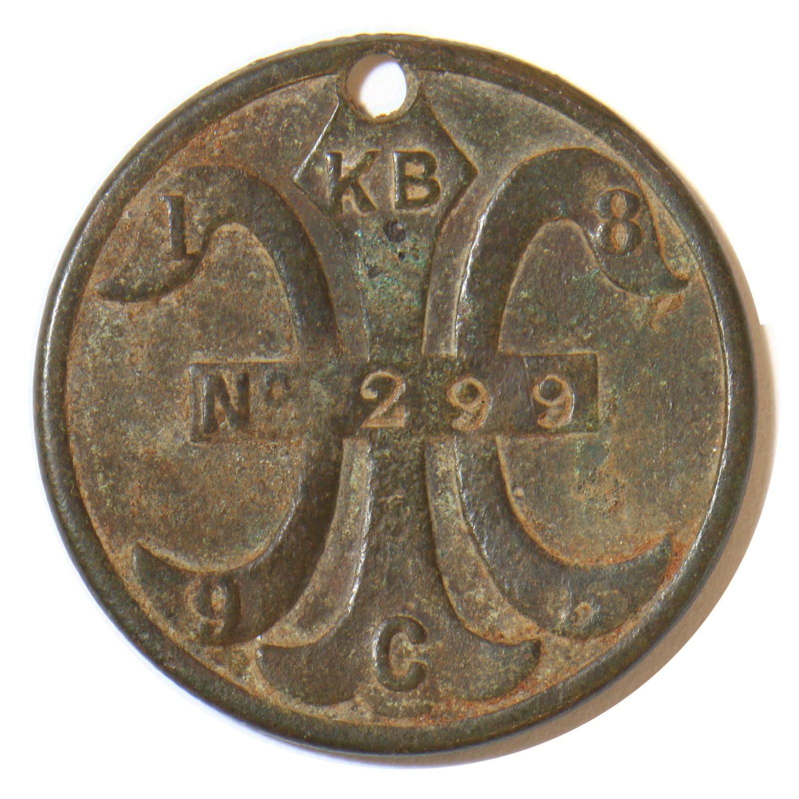 1895 Dog Tag License Tax Kimberley South Africa