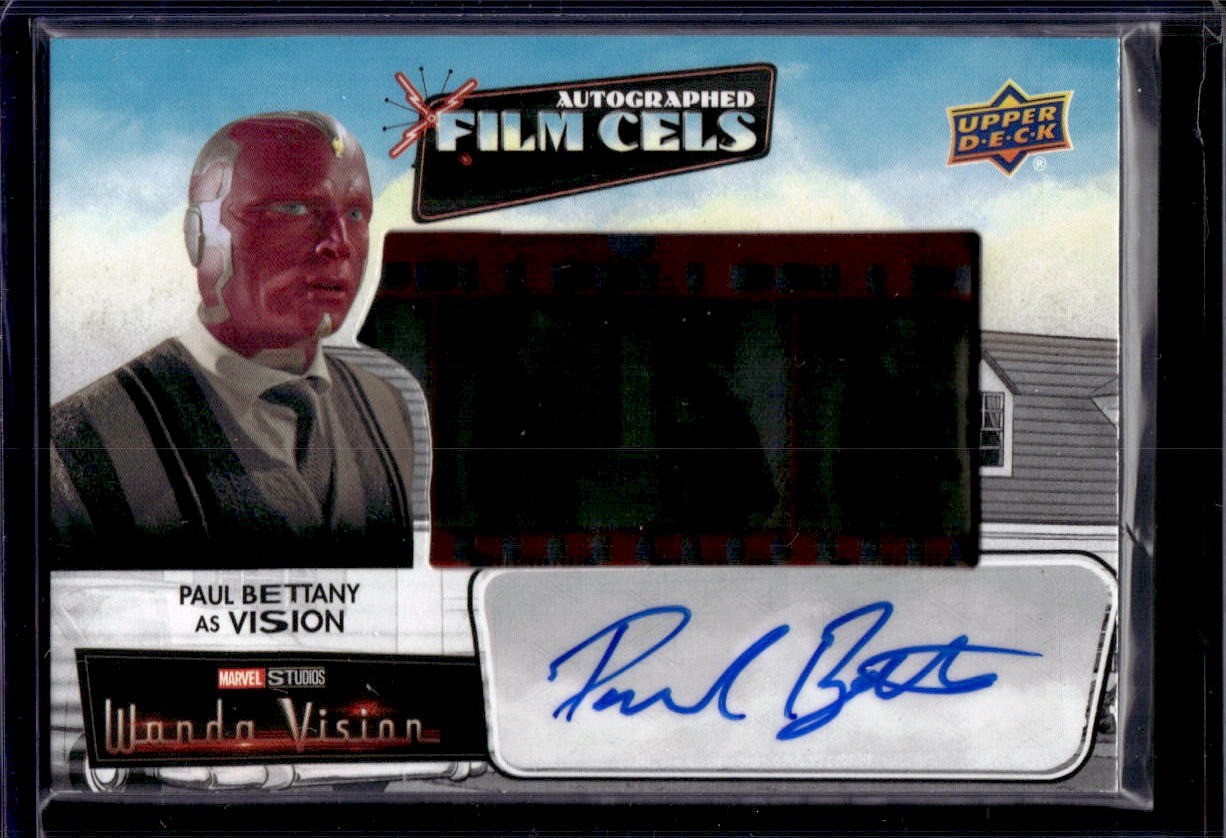 Paul Bettany as Vision 2023 Upper Deck Marvel Wandavision #FCA-PB Film Cels Auto