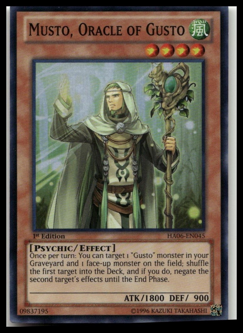 Hidden Arsenal 6: Omega Xyz #HA06-EN045 Musto, Oracle of Gusto