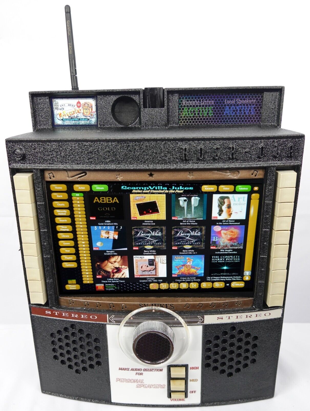 Rock-Ola 500 wall Jukebox now a Full advanced Stand Alone Touch Screen System