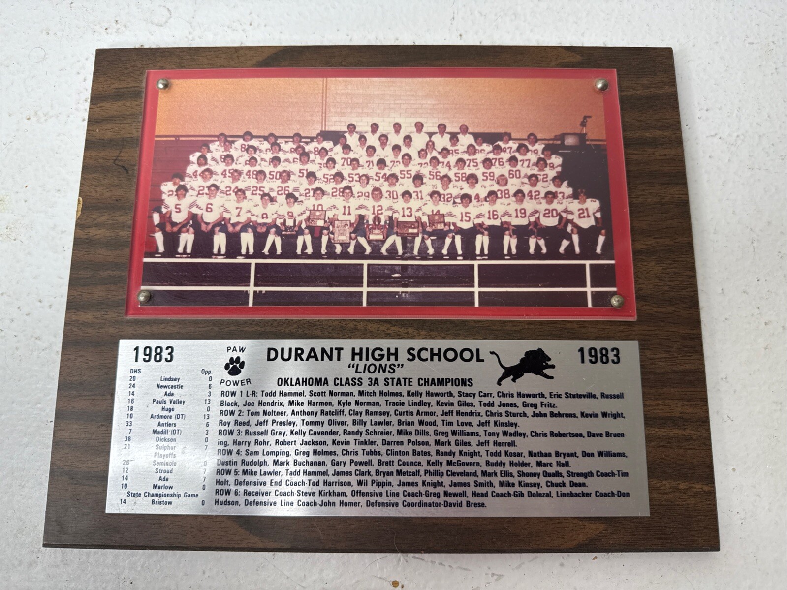 1983 Durant High School Oklahoma Class 3A \