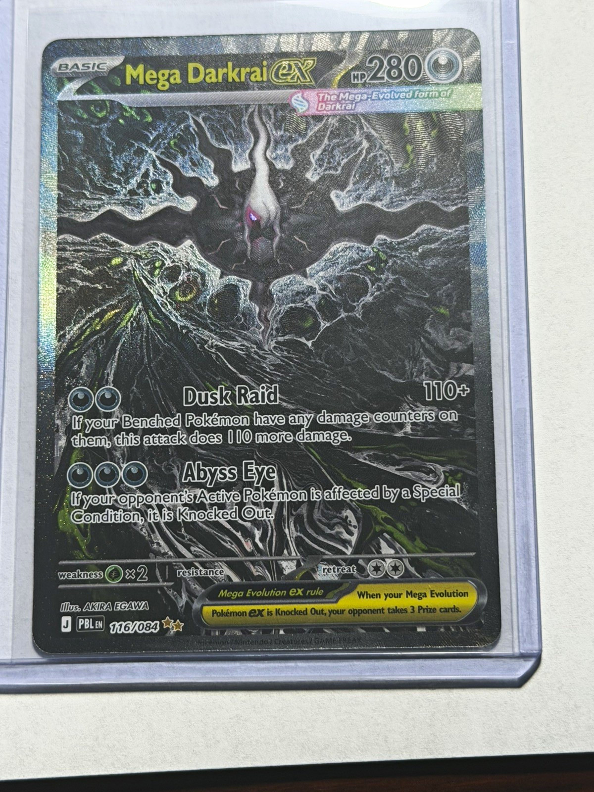 Mega Darkrai EX 116/084 ME05 Pitch Black English Holo Ultra Rare