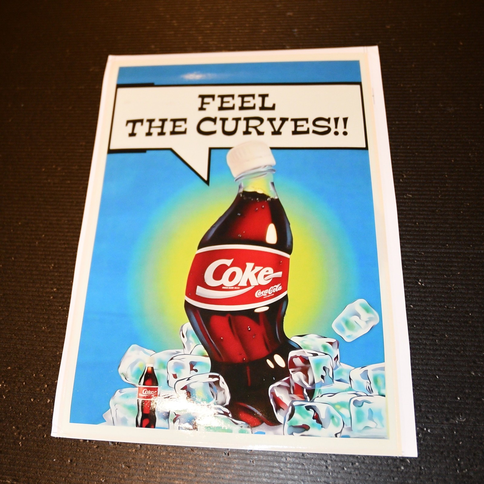 Vintage Coca-Cola Subliminal Risque Ad Rare Original Australian 1990s Decal