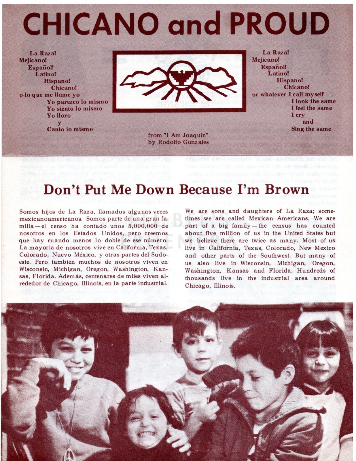 Vintage 1973 Chicano and Proud Bilingual Newsletter Pamphlet Chicano Movement Vintage 1973 Chicano and Proud Bilingual Newsletter Pamphlet Chicano Movement