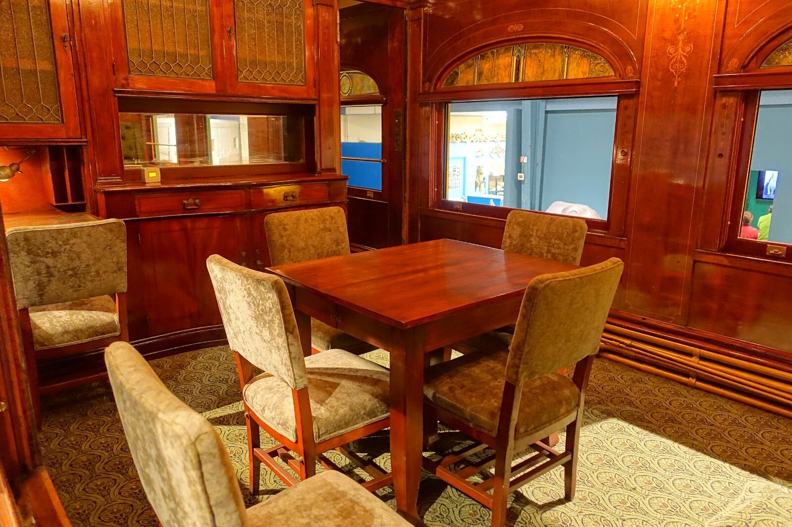 Wisconsin Railroad Car dining room built by Pullman Co in 1905 5 x 7 Photo