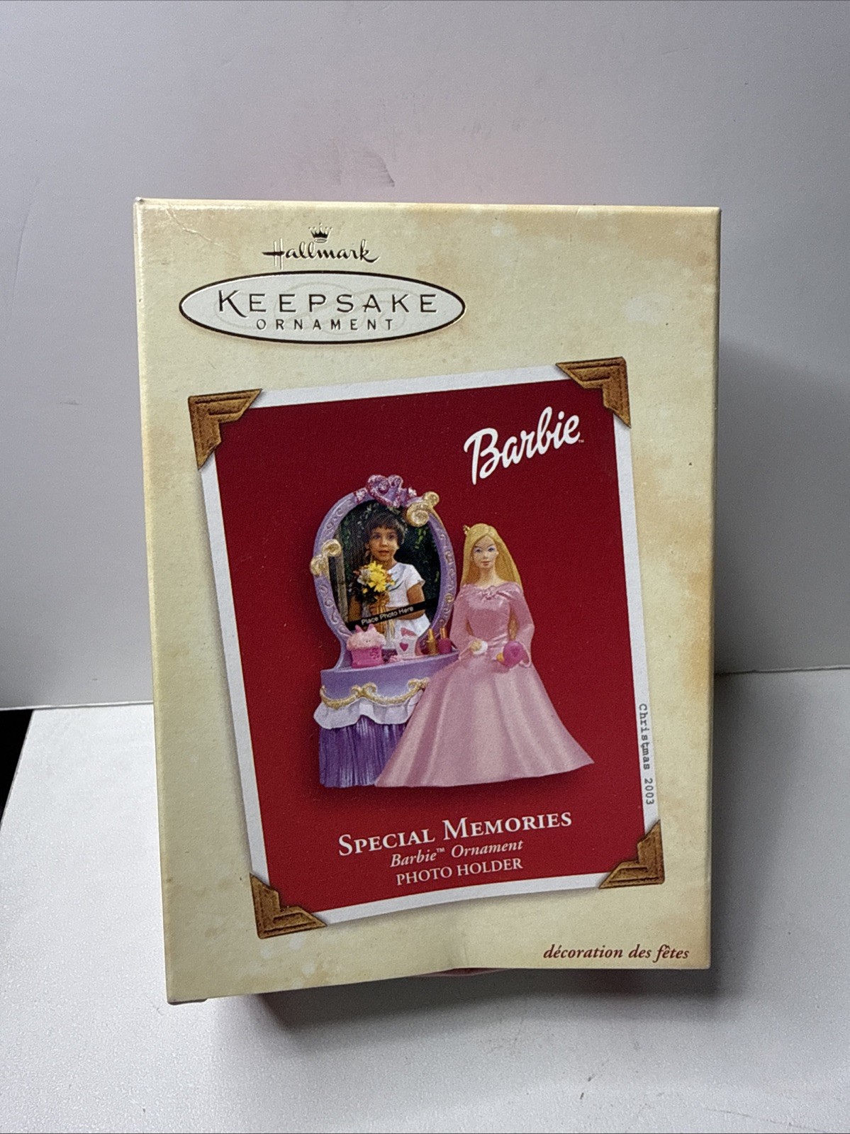 Hallmark Keepsake 2003 SPECIAL MEMORIES Barbie Photoholder 2.75” Figure
