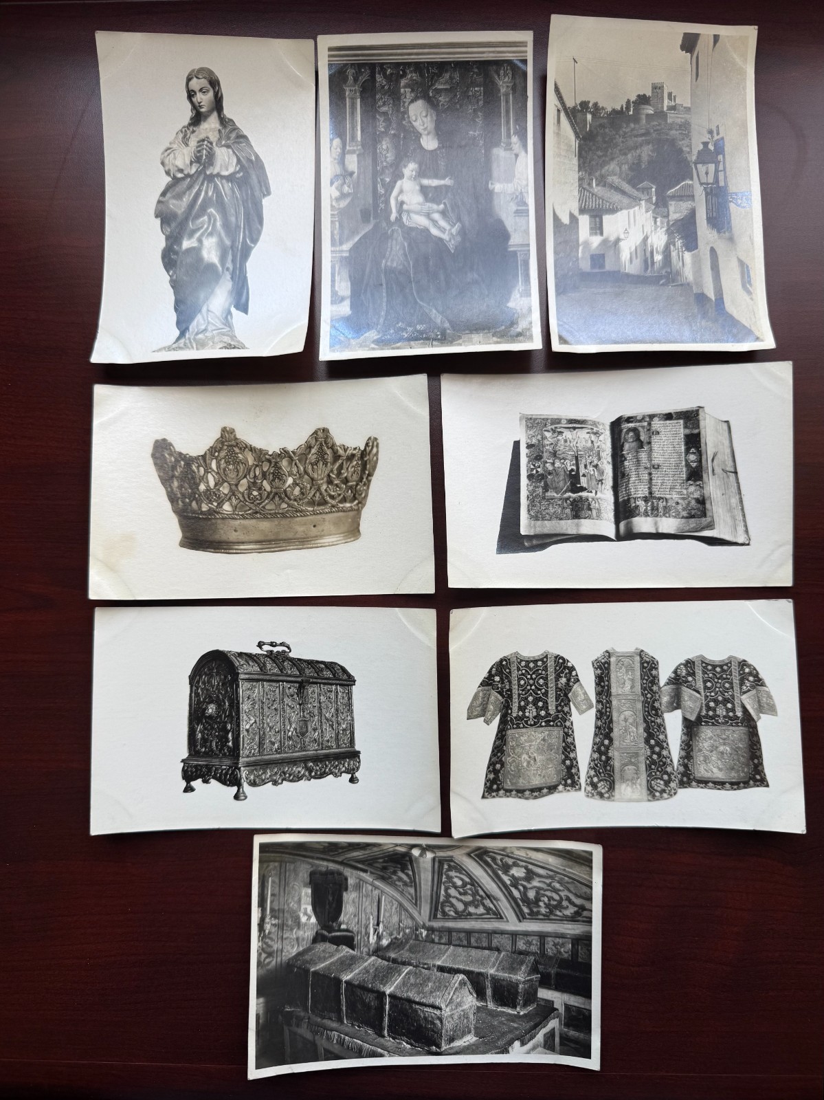 Lot of 8 Vintage Photos related to The Royal Chapel of Granada, Spain