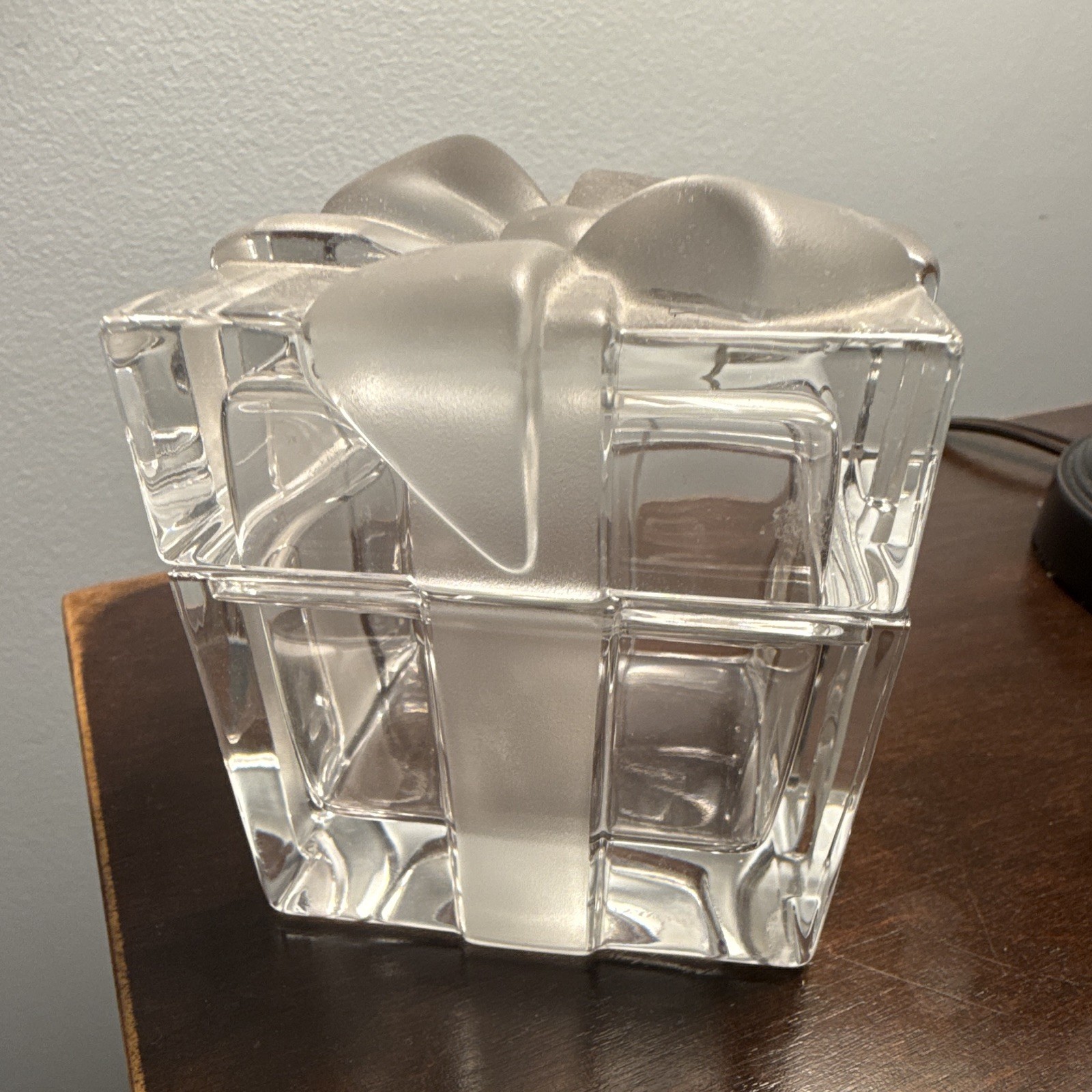 Tiffany & Co. Crystal Frosted Glass Jewelry Gift Present Box 3.25in