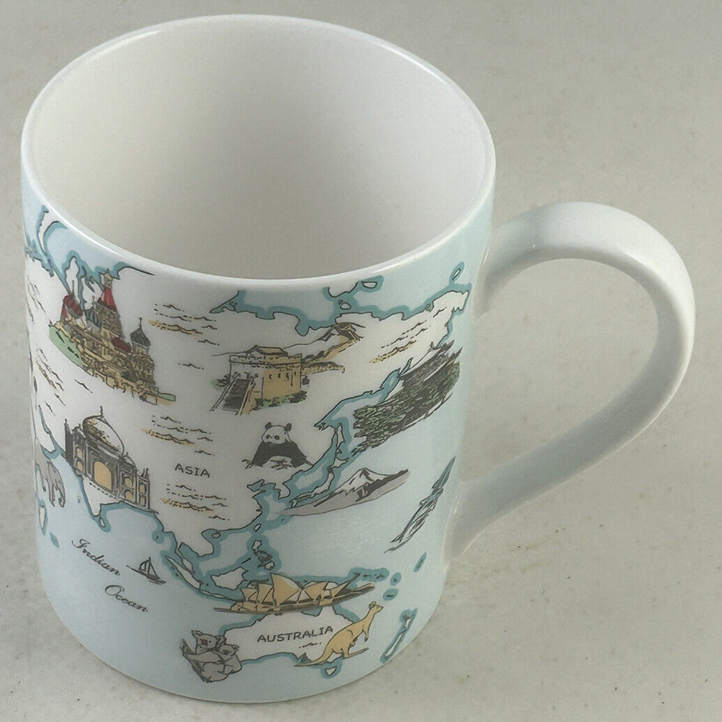 Tiffany & Co World Map Mug Cup Coffee Tea Bone China Japan