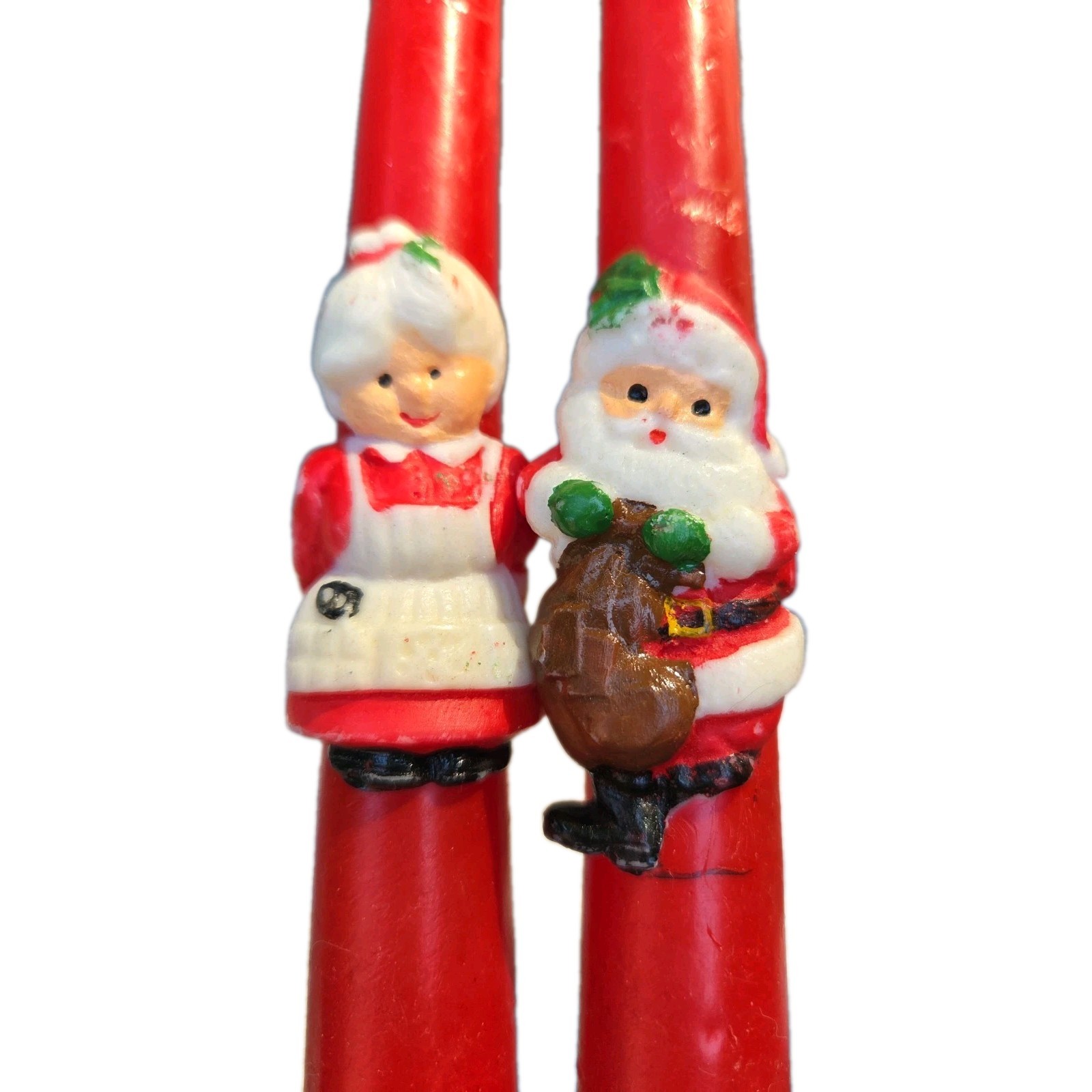 2  - Red Christmas Santa With Mrs Claus Candles 10\