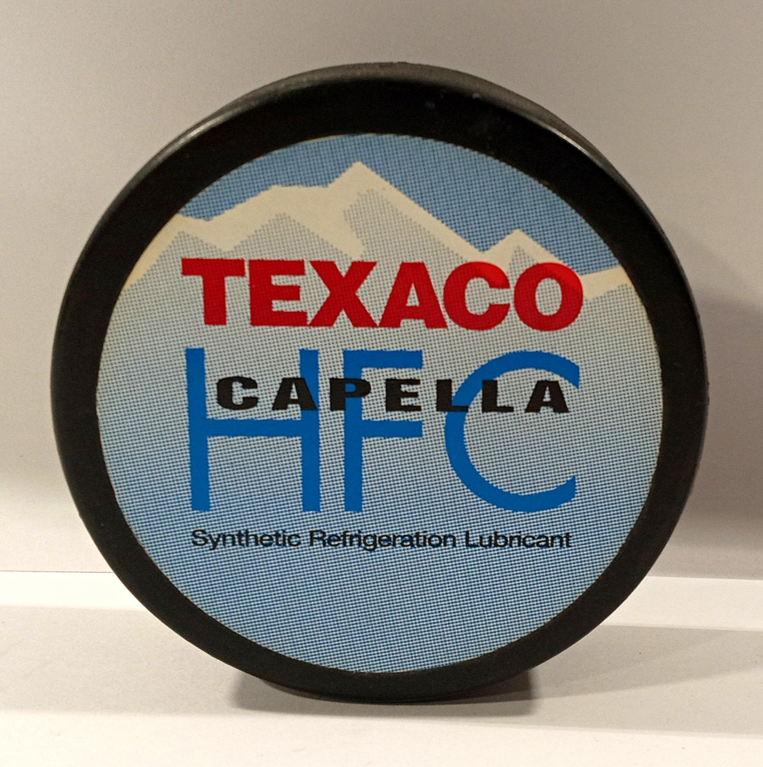 Texaco Capella HFC Promo Ice Hockey Puck Viceroy Canada Vintage Unique Collect