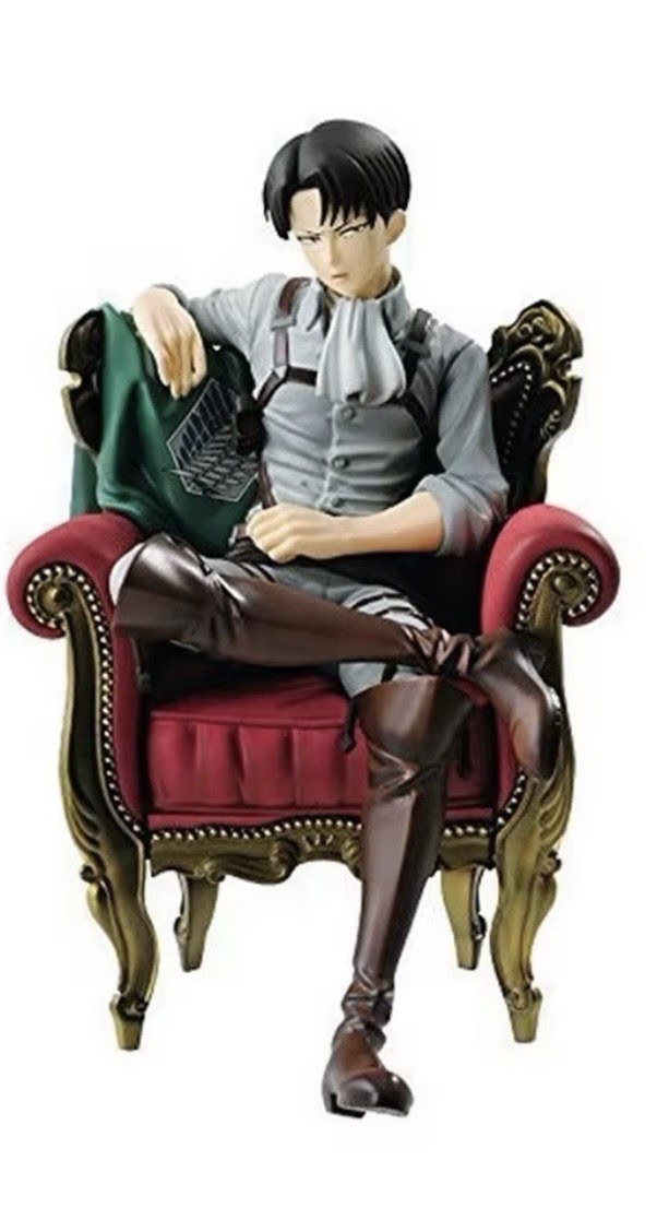 Attack On Titan LeviAckerman Action Captain Levi Figma Sitting Sofa Statue