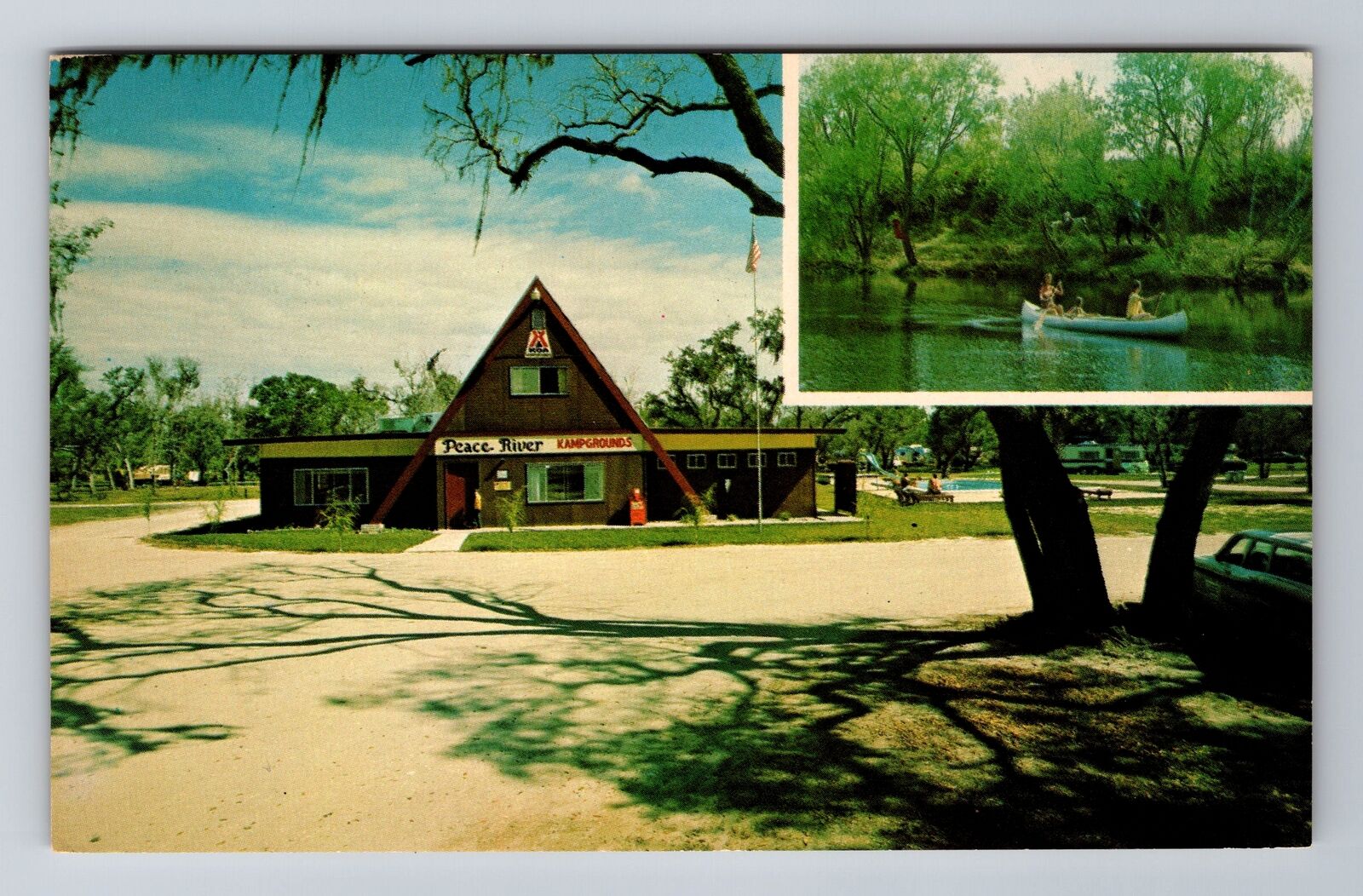 Arcadia FL-Florida, Peace River KOA Campgrounds, Advertising, Vintage Postcard