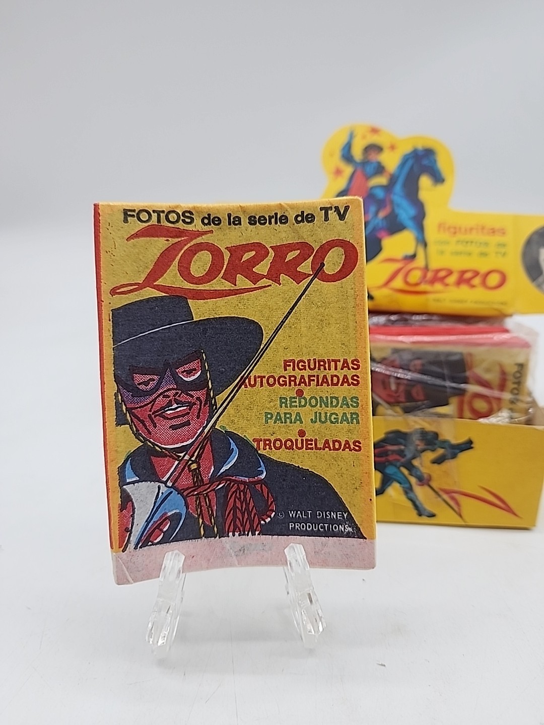 1958 ZORRO Argentina Unopened Wax Pack - Walt Disney Productions TV Series