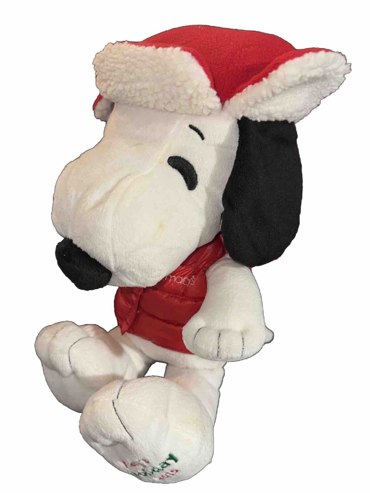 Snoopy Plush Macy’s Holiday 2015 with Macy’s Jacket & Winter Hat