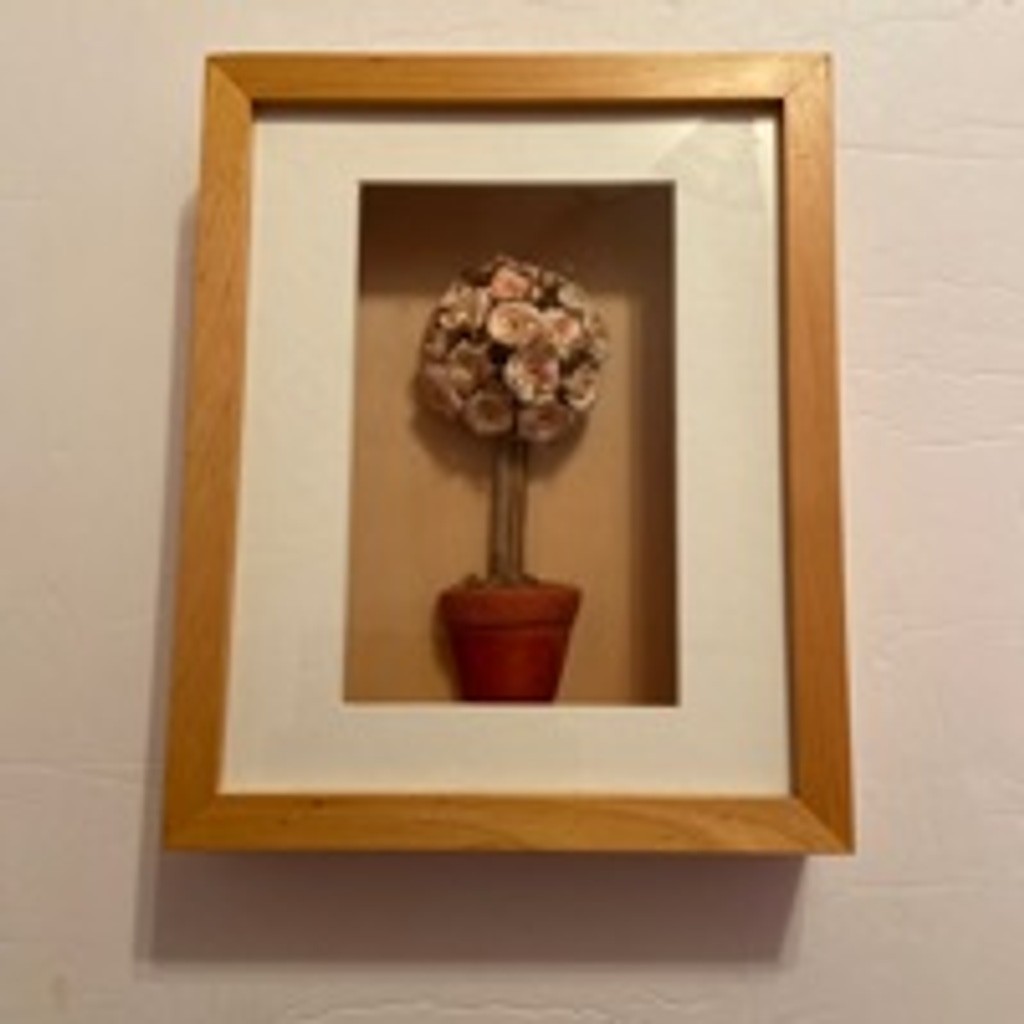 Framed 3D Floral Topiary Art Framed 3D Floral Topiary Art